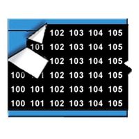 Brady WM-100-124-BK-PK Repositionable Vinyl Cloth (B-500), White on Black, Consecutive Numbers Wire Marker Card - White on Black (25 Cards)