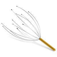 ANDALUS Scalp Massager, Handheld Head Scratcher, Gentle Beads, Stress Relief, Deep Relaxation (Gold)