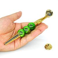 I Know You are Looking for a Portable Durable Detachable Long Rod Alloy Herbal Tube with 10 Stainless Steel mesh Filters and a Storage Bag (Gold)