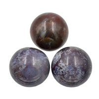 AD Beads Natural Gemstone Harmony Round Ball Crystal Healing Sphere Massage Rock 20~50mm (34 Indian Agate, 50mm)