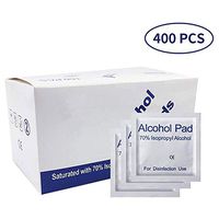 400Pcs Alcohol Prep Pads Wipes, Individually Wrapped Alcohol Wipes Pack for Smartphone & Portable Devices Cleaning, Thick Alcohol Swabs Myopia Lens Wipes, 70% Alcohol Cotton Pads