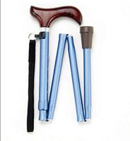 ZHM Folding Cane - Lightweight Foldable Walking Stick for Men & Women - Adjustable & Durable for Portable Travel- Ergonomic & Comfortable Handles,Blue