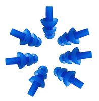 Yunchuang 6PAIRS Soft Silicone Earplus Swimmers Flexible Ear Plugs for Swimming Sleeping with Earplug Case (Blue)