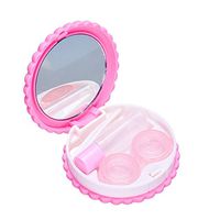 Hot Sale!Elevin(TM)2017 Cute Biscuit Candy Color Mini Contact Lens Case Box Travel Eyes Care Kit Storage Holder Easy Carry Mirror Container (D)