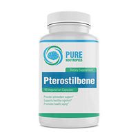 Pure Nootropics - Pterostilbene 100 mg Capsules (90) | Promotes Healthy Aging & Cognition Support | Antioxidant & Energy Metabolism | in House & Rigorous 3rd Party Testing for Higher Purity & Potency