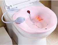 Sitz Bath for Over The Toilet Postpartum Care, Anal Postoperative Care Basin, for Hemorrhoids and Perineum Treatment, Alleviate Vaginal or Anal Inflammation (Pink)
