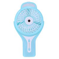 Handheld Portable Misting Fan, TechCode Multifunctional Functional Personal Fan, 2 in 1 Rechargeable USB Mini Cooling Fan and Beauty Humidifier for Office Room Outdoor Household Traveling(Blue)