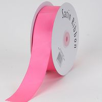 BBCrafts Hot Pink Satin Ribbon Single Face 1/4 inch 100 Yards