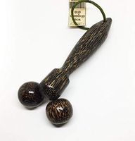 Ball Roller Stick Wooden Massage Handheld Manual for Muscle Body Neck Back Foot Trigger Point Cellulite Palm Wood Thailand 6.5 x 2.5 Inches