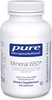 Pure Encapsulations - Mineral 650 - Hypoallergenic Combination of Balanced Chelated-Minerals - 180 Capsules