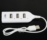 White High Speed 4 Port Mini USB 2.0 Network Hub for Laptop PC