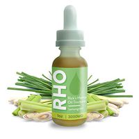 RHO Vegan Hemp Oil for Anxiety and Stress Relief - 3000 Mg - Lemongrass and Chamomile Extract Infusion to Help Ease Tensions - 100% Natural Anti-Stress, Anti-Anxiety Supplement - with Omega 3, 6, 9