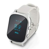 Children's Smart Positioning Phone Watch,Bluetooth Smart Watch with SIM Card Slot,Camera Fitness Tracker Pedometer Sports Wrist Watch for Men Women Kids (Color : Silver)