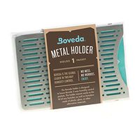 Boveda for Cigars | Brushed Aluminum Boveda Holder for Humidor | For Use with One (1) Large Boveda (Sold Separately) | Includes Magnetic and Velcro Mounting Kits| 1-count
