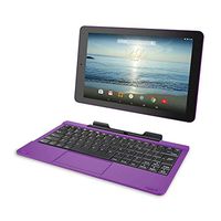 2016 Newest Premium High Performance RCA Viking Pro 10.1" 2-in-1 Touchscreen Laptop Computer Tablet Quad-Core Processor 1G Memory 32GB Hard Drive Detachable-Keyboard Webcam Android 5.0 Lollipop Purple