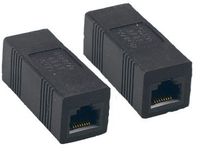 3 PCS / PACK, Cat. 5E Inline Coupler (Black)