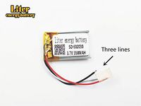 3 Lines 3.7V 500mAh 602030 Lithium Polymer Ion Rechargeable Battery Lithium 3lines Polymer Li-Po Battery for MP4 GPS MP3 Bluetooth Stereo DIY Gift