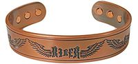 Motorcycle Biker Harley Antique Solid Copper Magnetic Therapy Cuff