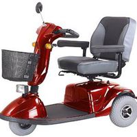 Road Class Three Wheel Scooter, Burgundy with White Glove Service