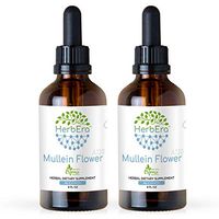 Mullein Flower A120 (2pcs) Alcohol Herbal Extract Tincture, Super-Concentrated Organic Mullein (Verbascum Densiflorum) Dried Flower (2x4 fl oz)