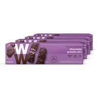 WW Chocolate Protein Stix - Gluten-free, High Protein Snack Bar, 2 SmartPoints - 4 Boxes (24 Count Total) - Weight Watchers Reimagined