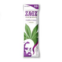 6 Packs (12 Total Wraps) Zagz Flavored Hemp Wraps, Purple Chill Flavor + Beamer Smoke Sticker