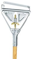 UNISAN Quick Change Metal Head Mop Handle for #20 and Up Heads, 63 Inch Wood Handle (605)