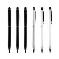 Universal 2-in-1 Touch Screen Stylus Ballpoint Pen [3 pcs Black + 3 pcs Silver] For Tablet smartphone iPad iPhone iPod Samsung LG HTC Sony PC