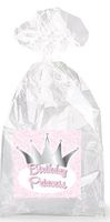Birthday Princess with Crown Party Favor Bags with Ties - 12pack