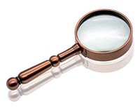 7X Handheld Antique Metal Magnifier Reading Magnifying Glass Lens Jewelry Loupe 75mm (Copper)