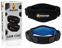 Sparthos Tennis Elbow Band (Pack of 2) - Effective Tendonitis & Golf Elbow Strap for Support - Adjustable Brace with Gel Compression Therapy Pad - Relieves Tendinitis and Forearm Pain