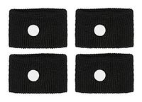 Anti-Nausea Wristbands by Prime Time Direct for Motion Sickness & Morning Sickness, Acupressure, Travel Bands - Black (Pack of 2)