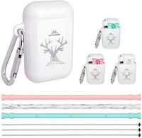 Reusable Straws Silicone Collapsible Straw With Case | 3 Pack Portable Drinking Straws With Cleaning Bruch| Food Grade BPA FREE Folding Straw for Outdoor Travel Household Party