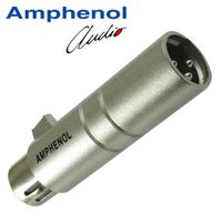 Amphenol AC3F3MW XLR Female to Male Adaptor, Prewired, Metal Shell, Nickel Finish