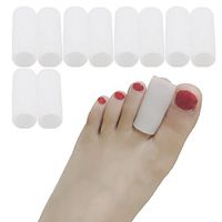 CHUANGLI Soft Gel Toe Sleeves Toe Protectors 5 Pairs Finger Cover for Corns Remover Callus Cushion Bunion Treatment Opening Small