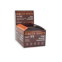 Seattle Gummy Company High Energy Mocca Shots Salted Caramel, (12 Count) Vegan, Gluten Free, Non GMO, All Natural; 200mg Caffeine per Serving; Pre Workout, Vitamin B Complex, Ginko Biloba