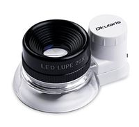 Okularis® 20x Loupe Magnifier, Aluminum-encased with LED-Illumination, 15mm Diameter Lens