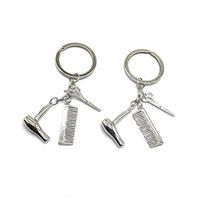 Wash and Blow Keychain， 2 Pcs Creative Key Ring Keychain Wash and Blow Key Buckle Plastic Color Keychain Pendant Simulation Key Charm Bag Accessories(Silver and Gold)