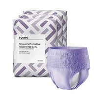 Amazon Brand - Solimo Incontinence Protective Underwear for Women, Maximum Absorbency, Small/Medium, 60 Count (3 packs of 20)