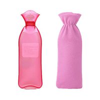 Premium Warm Water Bag,Classic Rubber Hot Water Bottle with Knit Cover#J