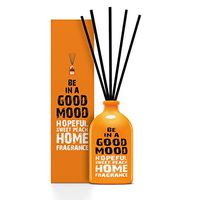 Be in a Good Mood Reed Diffuser - Aromatic Home Fragrance Set, Bamboo Reed Diffuser Sticks 100 ml - 3.4 oz, Natural Scented Long Lasting Fragrance - Bedroom Bathroom Decorations (Sweet Peach)
