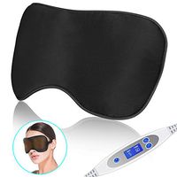 Electric Heated Eye Mask, Silk Moist Heat Warm Compress Eye Mask for Dark Circles Dry Eyes Puffy Eyes Headaches Reusable Soothing Eye Mask Cover for Sleeping with Lavender