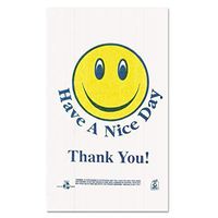 BPCT16SMILEY - Smiley Face Shopping Bags, White