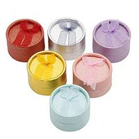 Adecco LLC 12 PCS Gift Boxes for Jewelry, Round Shape Earring Boxes, Small Ring Jewelry Boxes, 6 Assorted Color