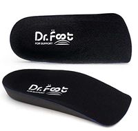 Dr. Foot's 3/4 Length Orthotic Inserts, Self-Adhesive Half Shoe Insoles for Flat Feet, Plantar Fasciitis, Fallen Arches, Over-Pronation, Heel Spurs, Feet Fatigue (XL - Men's (11.5-13.5))