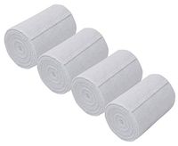 Nexskin 4" Organic Latex Free American Cotton - Comfort Elastic Bandage with Single Hook & Loop Closure - White, 4 Pack