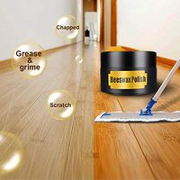 DAmeng Wood Seasoning Beewax Complete Solution Beeswax Furniture Care Polishing With Sponge Beeswax Polishing Furniture Care Cream 50Ml + One Sponge (black)