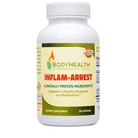 BodyHealth Inflam-Arrest (60 Capsules) Anti Inflammatory Supplement Pain Relief for Joint Support & Muscle, High Potency Extracts of Turmeric Boswellia Ginger & Curcuminoids Non-GMO Gluten Free