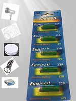 2 pcs (Total of 10 Batteries) 23A Card 12V Alkaline Battery Compatible with 23 VR22 23GA V23GA 23A 23GA A23 E23A GP-23A GP23A GP-23AE LR23A LRVO8 V23