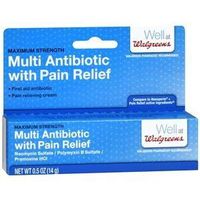 Walgreens Maximum Strength Multi Antibiotic Cream with Pain Relief, .5 oz